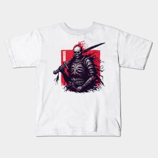 Undead skeleton warrior Kids T-Shirt